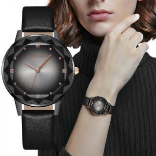 Luxury Women‘s Girls Watch Ladies Leather Band Dial Analog Quartz Wristwatch Liu