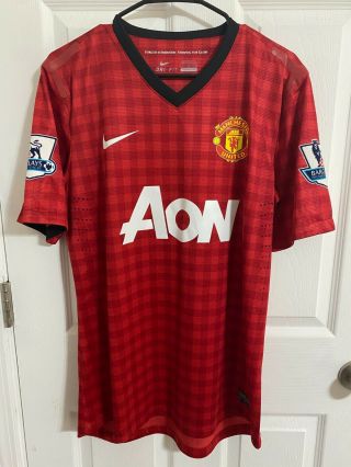 2012/13 Manchester United Match Worn Paul Scholes Shirt Player Issue Rare
