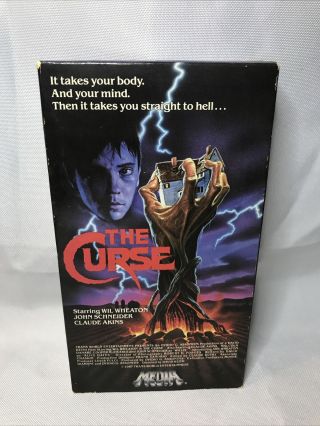 The Curse Vhs 1987 Media Horror Wil Wheaton Rare