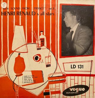 Very Rare Jazz 10  Henri Renaud All Stars Vol 2 Sound Og Fr Vogue Ld 131