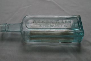 Antique Labeled & Embossed - R.  C.  & G.  S.  Clark Chemists Bottle