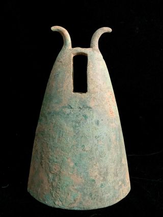 Rare Ancient Large Sculptural Vietnam Dong Son Culture Bronze Bell 3rd - 1st Bce