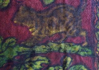 Antique Chase Horse Hair Blanket Carriage Sleigh Buggy Lap Robe Bobcats Lynx Cat