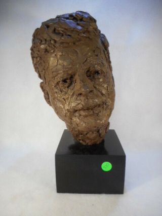 John F Kennedy Bust Head Vintage 12 " Tall Rare