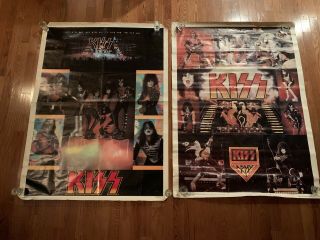 Vintage KISS Jumbo Posters 42”x 58” 1977 AUCOIN - Kiss Army & Love Gun - RARE 2