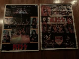Vintage KISS Jumbo Posters 42”x 58” 1977 AUCOIN - Kiss Army & Love Gun - RARE 3