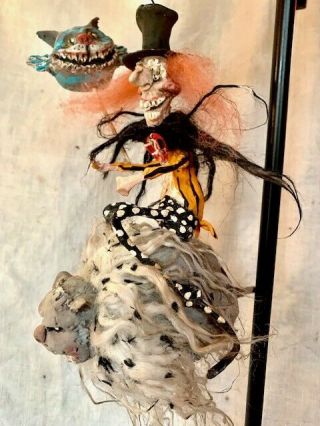 Handmade Creepy Halloween Alice In Wonderland Mad Hatter On Banderdnatch 8”