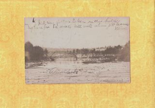 Ny Santa Clara 1906 Rare Rppc Real Photo Postcard Dam St Regis River To Concord