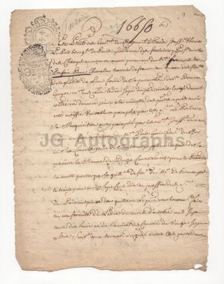 Antique French Manuscript Document Signed - Two Pages - 1724