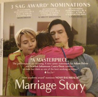 Marriage Story Fyc Dvd Netflix Adam Driver,  Scarlett Johansson Rare Vg Shpg