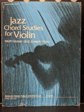 Rare 1984: Jazz Chord Studies For Violin By Matt Glaser And Joseph Viola