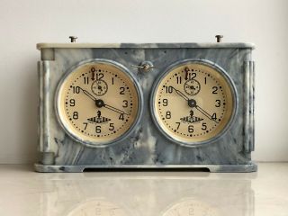 1963 Vintage Bakelite Chess Timer Clock Jantar Ochz Ussr Soviet Very Rare Color