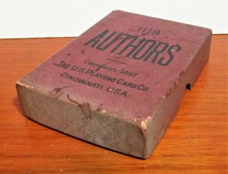 Antique Vintage 1897 Card Game Of Fireside Authors 1119 52 Authors