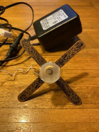 Dollhouse Miniature Tulip Ceiling Fan And Light 1” Inch Scale W/ Power Supply
