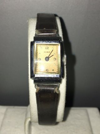 Vtg Ladies Wristwatch Mimo Swiss Made Wind Up