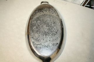 Rare 13 1/2 Griswold Cast Iron Oval Fish Skillet P/n 1012