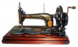Antique Victorian Singer 12k Family Sewing Machine Acanthus Leaves 1881 Rare