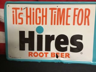 Rare Vintage Its High Time For Hires Root Beer Embossed Six Pack Sign. 2
