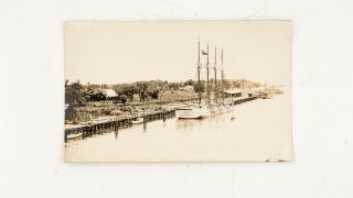 Rppc Early 1900s Terminal & Dock Pascagoula Mississippi Antique Postcard Boat