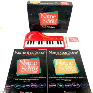 Name That Song Fun Music Trivia Game W/red Keyboard Piano Notes Books (rare Oop)