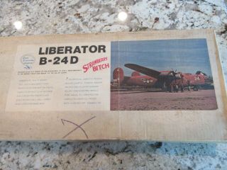Rare Vintage Liberator B24 Rc Model Airplane Kit By Jack Stafford 90 " W - Span