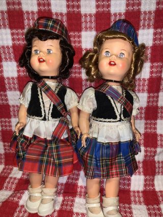 Vintage Roddy Doll Scottish Girl Walker Turns Head Sleepy Eye Made In England