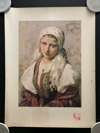 Vintage Portrait Of A Lady By Piotr Stachiewicz No.  332 Poster