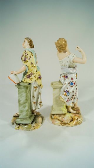 Triebner Ens & Eckert Volkstedt 1877 - 94 Handpainted Women Figurines 3