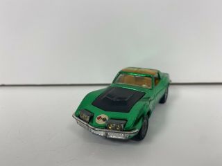 Vintage Corgi Toys Green Chevrolet Corvette Sting Ray Coupe Rare Jewel Lights Gc