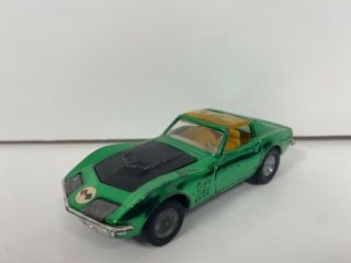 Vintage Corgi Toys Green Chevrolet Corvette Sting Ray Coupe RARE Jewel Lights GC 2