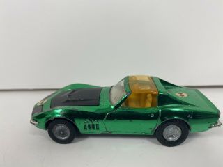 Vintage Corgi Toys Green Chevrolet Corvette Sting Ray Coupe RARE Jewel Lights GC 3