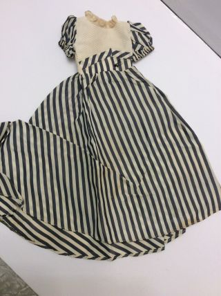 Antique Vintage Baby Doll Dress Bisque French German Composition Fashion Striped