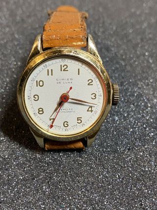 Vintage Cimier De Luxe Jeweled Watch,  Swiss Made - Non - Face Cover Missing