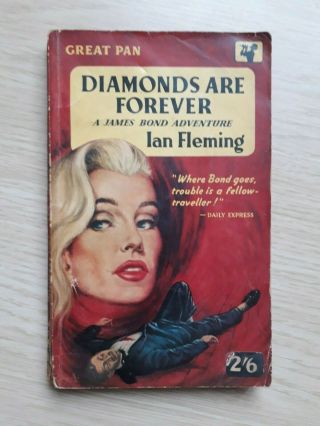 Very Rare 2nd Printing (1958) Diamonds Are Forever - James Bond,  Ian Fleming