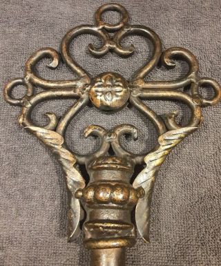 Large 13” Iron/Metal Decorative Skeleton Key Wall Decor Antique Bronze Finish BB 3