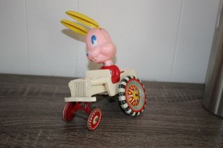 Vtg Antique Marx Peter Rabbit Crazy Car Wind Up Tin Litho Toy