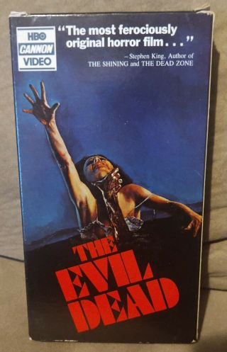 The Evil Dead Horror Vhs Tape Bruce Campbell Sam Raimi Cult Hbo Cannon 1982