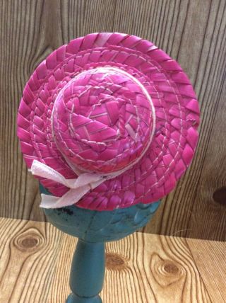 Vintage Doll Hat Cissette Jill Ginny Little Miss Revlon Muffie Pink Straw