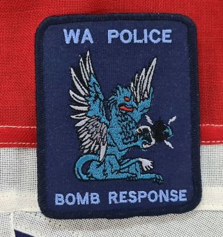 Rare Wa Australian Police Bomb Response Squad Uniform Patch