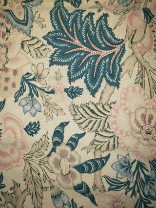 Pottery Barn Print Floral Linen/cotton Duvet Cover Full/queen