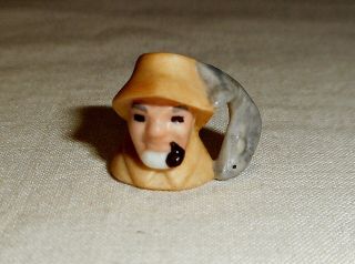 Vintage Carol Pongracic Signed Dollhouse Miniature Fisherman Toby Mug Jug