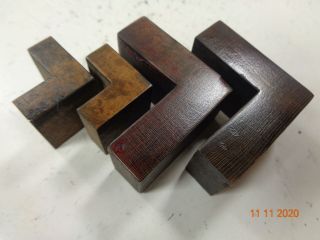 Printing Letterpress Printer Block Antique Wood Ornament Corners Print Cut