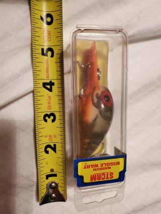 Vintage Storm Lure Magnum Wiggle Wart 1801 Av 63 3/4oz 3.  75 " Green Crayfish Nip