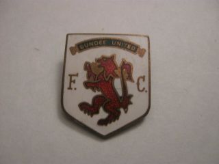 Rare Old Dundee United Football Club Enamel Brooch Pin Badge Fattorini