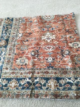 Pottery Barn Farida Print Pillow Covers 22 " Antique Rug Print Multicolored Pair