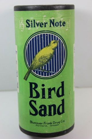 Antique Blumauer - Frank Drug Co.  Portland Oregon Silver Note Bird Sand
