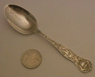 Antique Gold Mining Miner Sterling Silver Souvenir Spoon Colorado Springs Cowboy