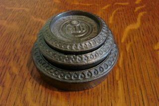 Antique Rare English Iron Scale Weights Vintage Weight Set Crane Foundry