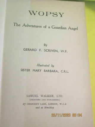 WOPSY The Adventures Of A Guardian Angel rare Catholic VINTAGE 1943 2