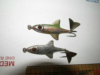Two Older Tin Liz Lures Glass Eyes Are Good Fred Arbogast 1930s